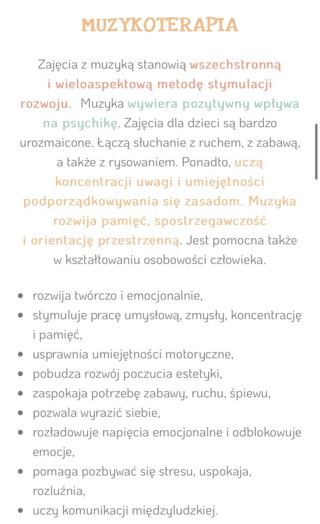 żłobek śpiewające brzdące muzykoterapia