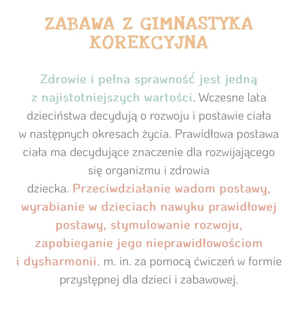 żłobek śpiewające brzdące gimnastyka korekcyjna